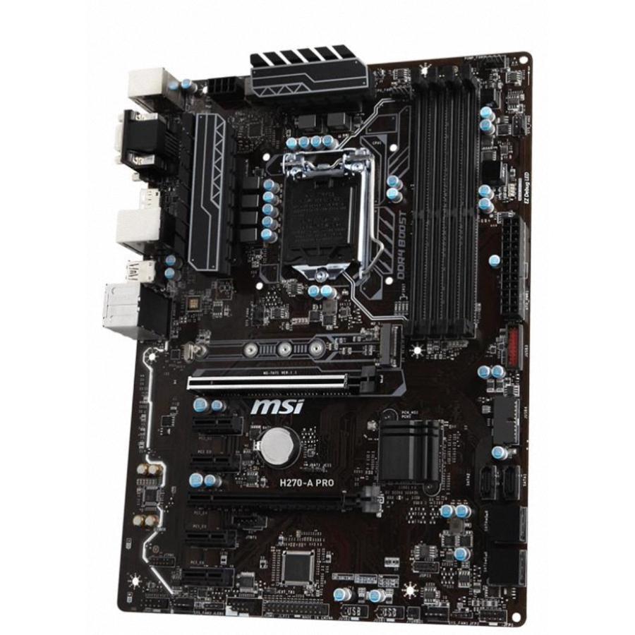 動作済 H270-A PRO/G3930/DDR4 4GB/プラチナ電源650W MSI H270-A PRO LGA 1151 Intel H270 DDR4 SATA3 USB 3.1 M.2 ATX
