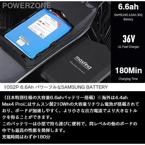 電動スケートボード　電動スケボー　MAXFIND MAX4 PRO　クラウドウイールエディション　CROUDWHEEL付　最高時速42ｋｍ　航続距離70ｋｍ｜powerzonestor｜08