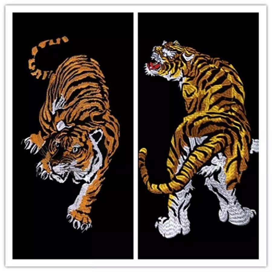 ワッペン 刺繍ワッペン 虎 タイガー アイロン接着 デカワッペン 特大アップリケ 大きいサイズ C15 Powiitem 通販 Yahoo ショッピング