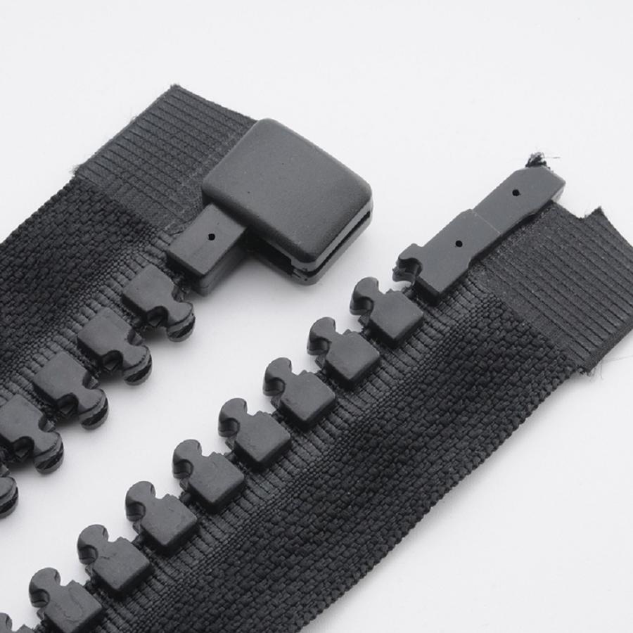 おジッパー ジャンボファスナー 20号 両面開き 200cm 黒 DIY 修理 ビッグ