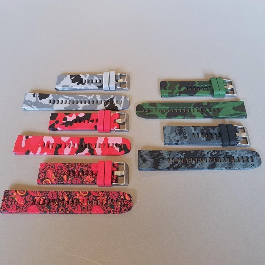 ガーミン対応 22mm バンド 汎用品 シリコン製 交換ベルト 工具不要