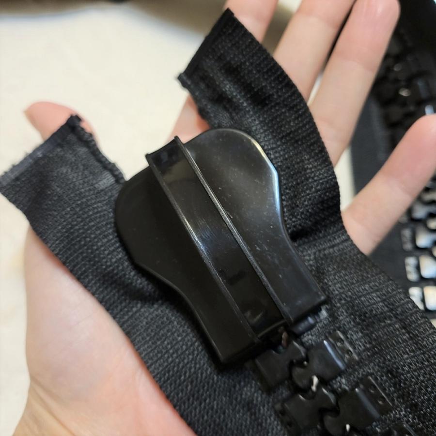 30号 100cm 超 特大 ファスナー ジャンボファスナー オープン 黒色