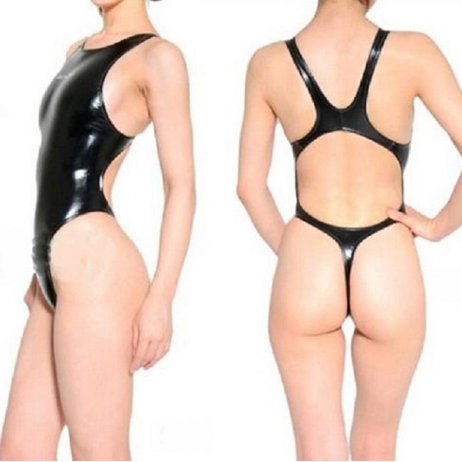 ハイレグ 水着 レオタード 光沢 メタリック ランジェリー コスプレ