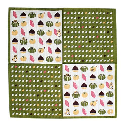 お弁当包み 風呂敷 小布 「たぬきの変装」50cm 濱文様 小風呂敷 綿