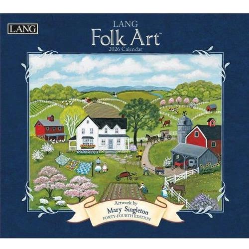 2026年 ラングカレンダー Folk Art フォークアート lang LANG社 壁掛け
