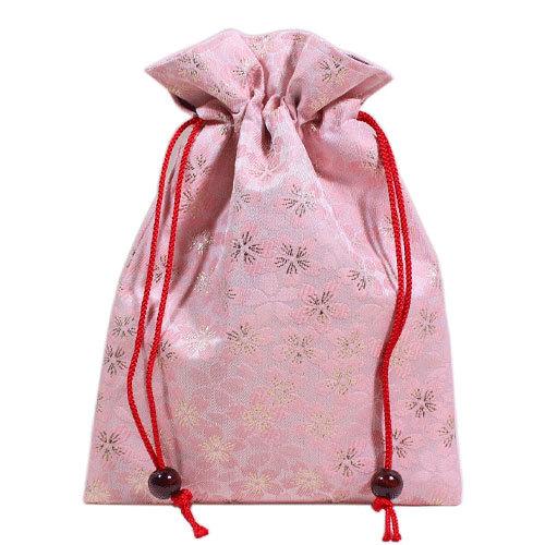 専用★ハンドメイド✳︎縦長巾着　テラゾー柄　縄跳び袋や母子手帳入れ、通帳入れにも♪ 御朱印帳袋「桃」巾着 金襴 日本製 表現社 マチなし ポーチ : 鎌倉香紙