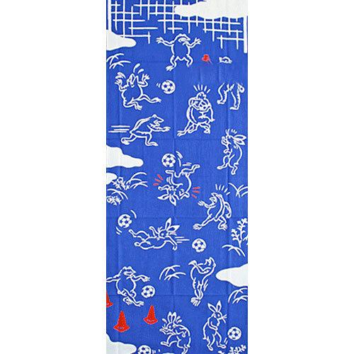 ケネマ手拭い「鳥獣戯画/サッカー」【3枚以上で送料無料】ケネマ
