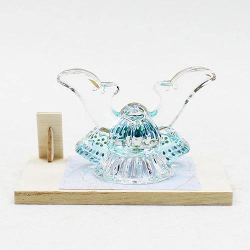 クリスタル兜「清澄兜/漆黒兜」 端午の節句 お飾り ガラス 置物 五月