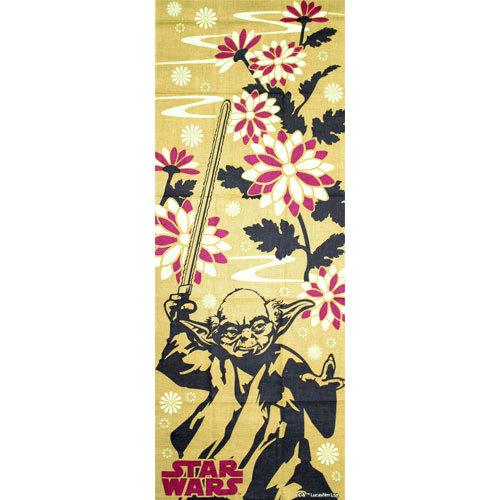 在庫限り500円オフ】スターウォーズ和てぬぐい「ヨーダ 菊」SW-TOWEL