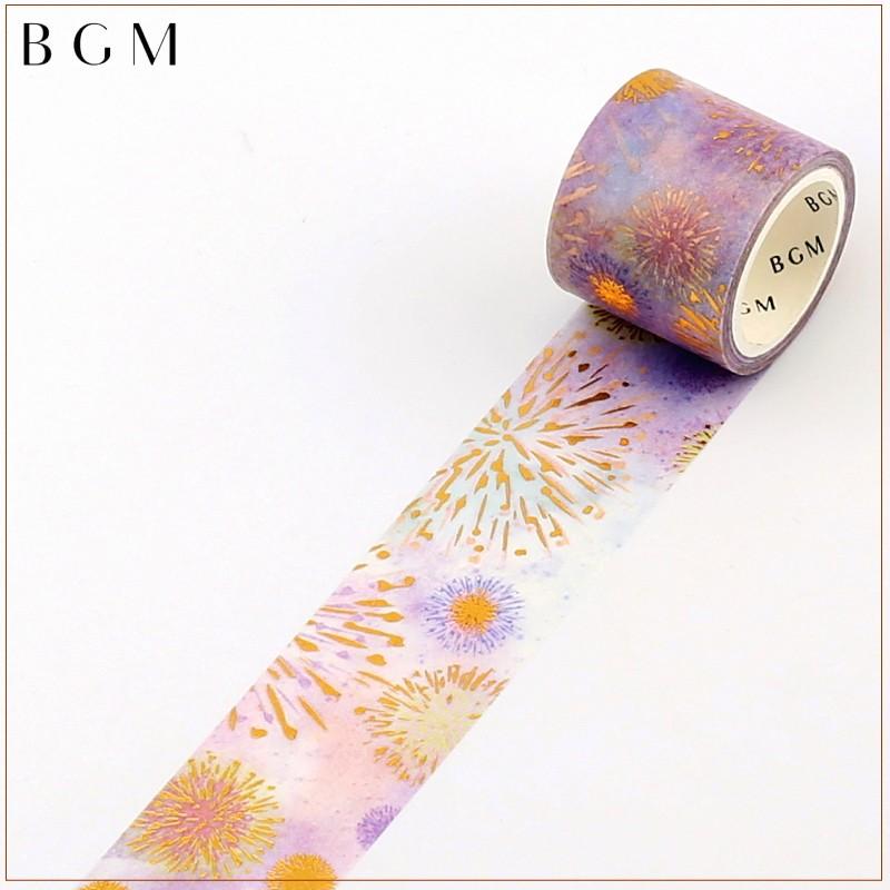 マスキングテープ BGM Summer Limited 夏限定 箔押し 夏の花火 マスキングテープ BGM Summer Limited 夏限定 箔押し 夏の花火