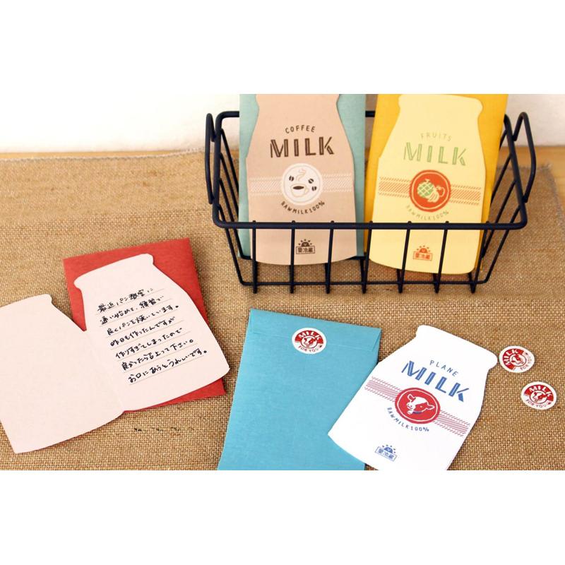 古川紙工 MILKミニレター コーヒー 送料定形郵便110円〜 紙製