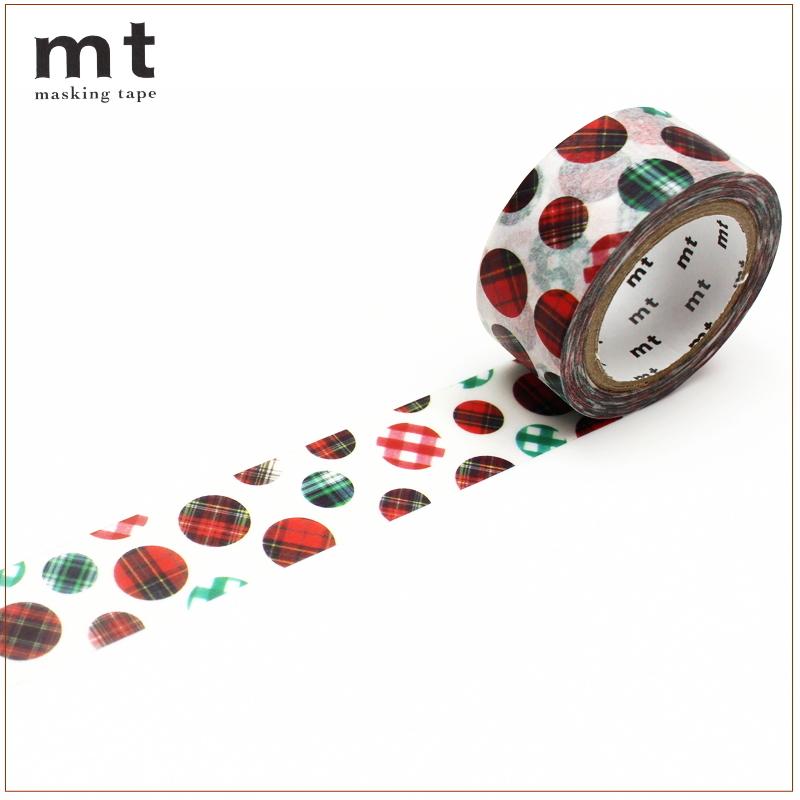 マスキングテープ Mt カモ井加工紙 クリスマスチェックドット mm 7m 送料1円 Mtcmas119 別途送料 クリスマス 卸売り