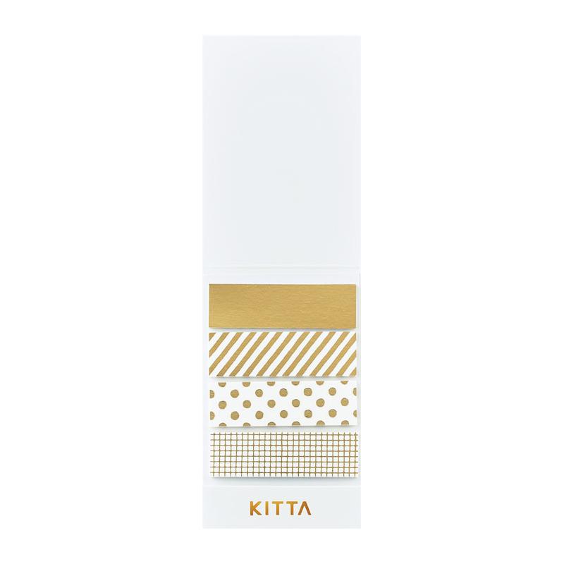 KING JIM（キングジム） マスキングテープ KITTA Basic ミックス KITH001 ゴールド箔 別途送料 定形郵便110円 ...