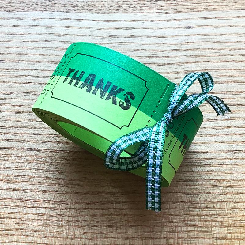 コラージュ チケット THANKS 3.0x5.7cm 5枚入 ドイツ 海外 送料110円