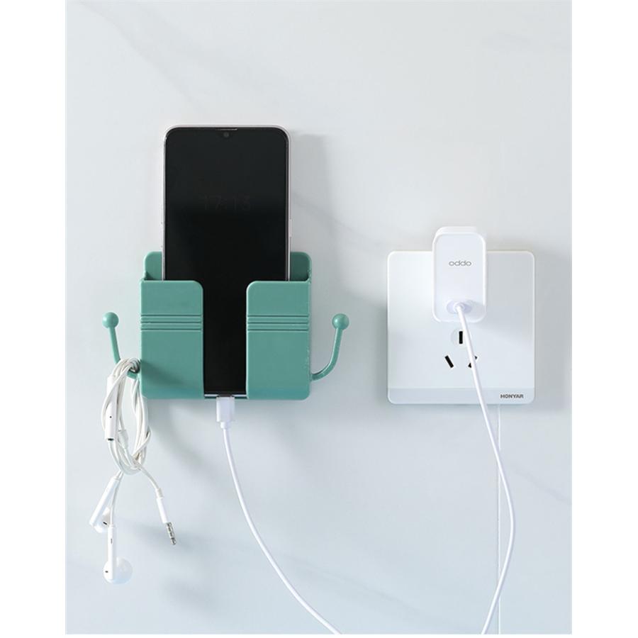 スマホ充電ホルダー ２個セット スマホホルダー 充電スタンド 直輸入品激安 ウォール充電ホルダー 壁掛け式 壁 壁面 ケーブル収納 粘着 防水 水洗い可 貼る コード巻き