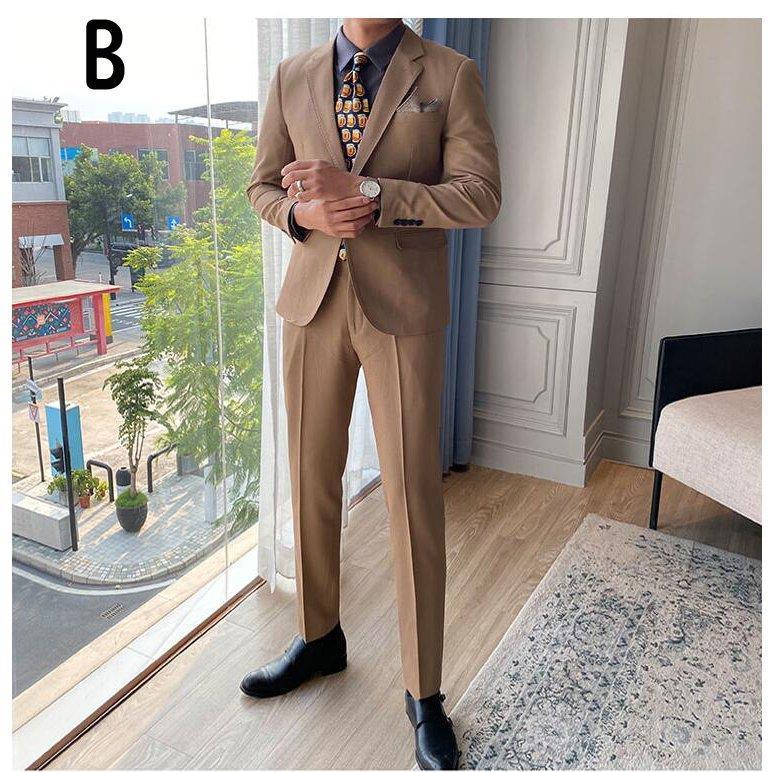 贈る結婚祝い 2点セット メンズスーツセット 紳士 カジュアルスーツ 新作 卒業式 上下セット 入社 事務服 男性用 ビジネススーツ ジャケット パンツ パーティー 通勤 オフィス 結婚式 冠婚葬祭 フォーマル セットアップ ビジネススーツ ビジネススーツ Www Affaires