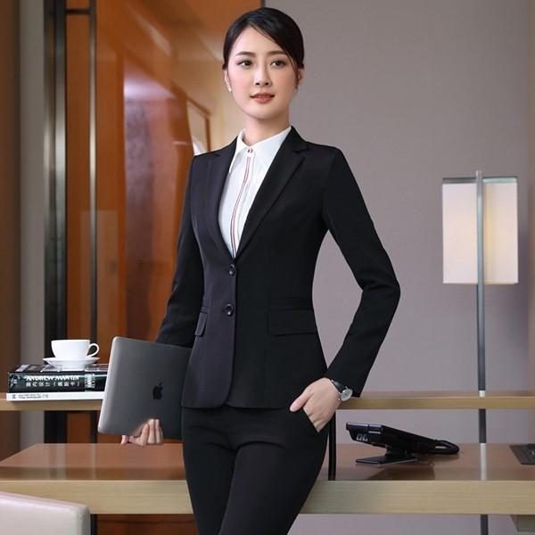 長袖スーツ セレモニースーツ 2点セット レディーススーツ パンツスーツ ビジネススーツ 無地 レディース フォーマル 長袖 Ol 通勤 Angbar Kotabogor Go Id