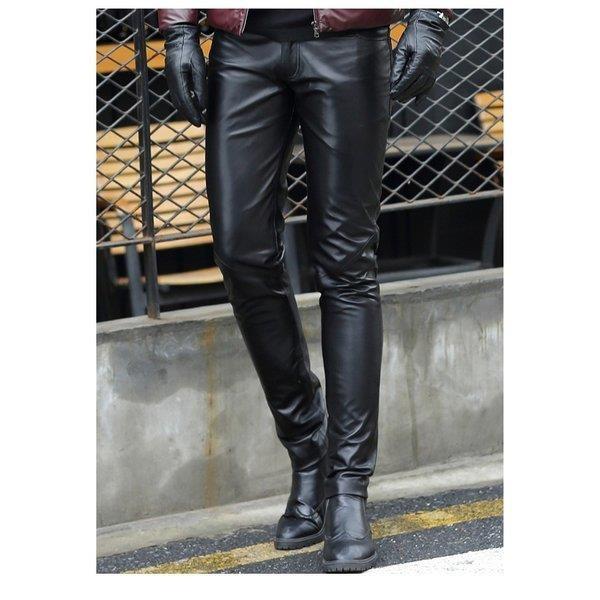 手数料安い 新品 羊革レザーパンツ メンズパンツ 革パンツ バイクパンツ 本革 無地 カッコイイ 大きサイズ スキニーパンツ ロングパンツ 激安の Lespakigali Com