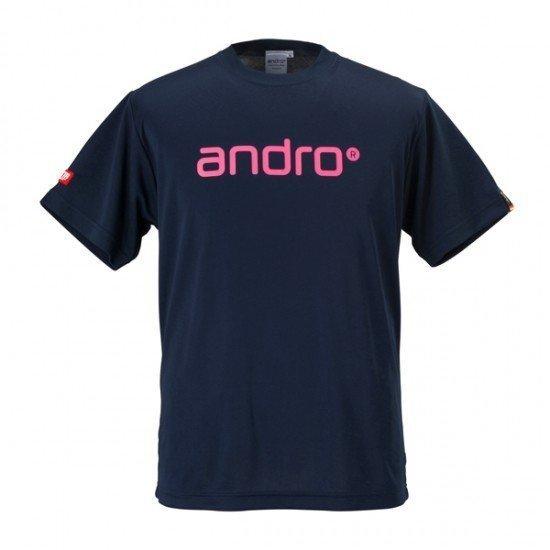 アンドロ ナパTシャツ IV　ネイビー×ピンク　卓球　andro　ゲームシャツ 4　ウエア　ティーシャツ｜ppjapan｜02