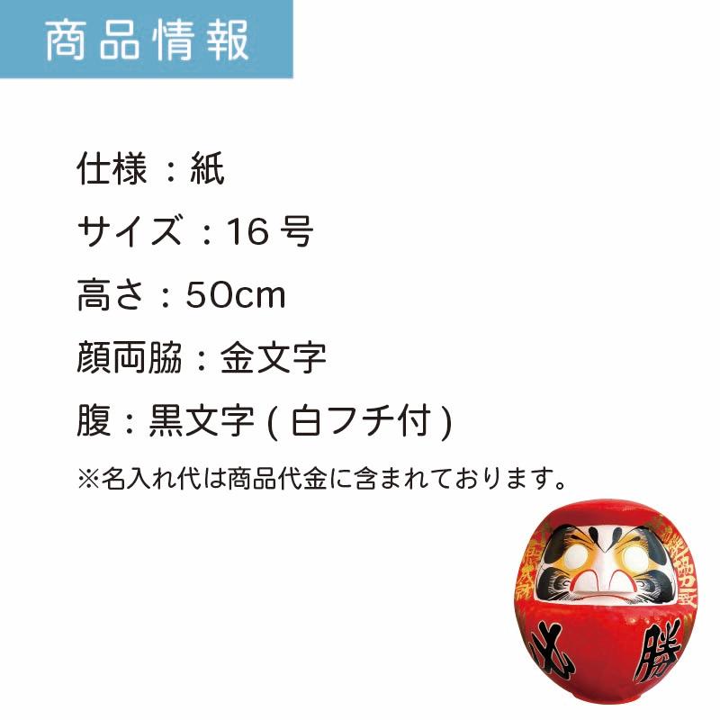 D16 必勝ダルマ 16号 高さ50cm | 選挙 名入れ込 だるま 達磨 高崎だるま 必勝 選挙用品 縁起物 当選祈願 当選祝い 手書き_9