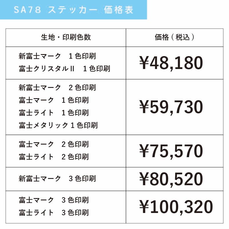 300枚セット| SA78 名入れステッカー (オリジナルシルク印刷ステッカー
