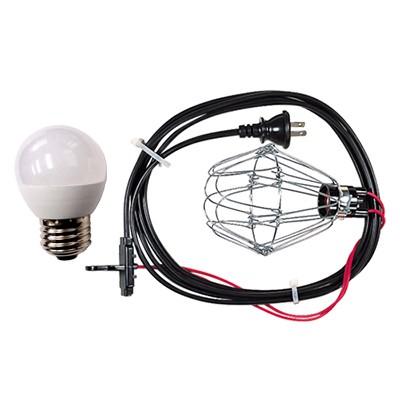 10メーターの提灯（ちょうちん）用ソケットコード&電球ガード付き 簡易防水型提灯用ソケットコード 1灯用 防雨型提灯用LED電球セット