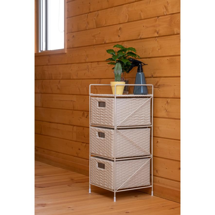 ラタン調 収納ラック 3段 | サカベ | 09
