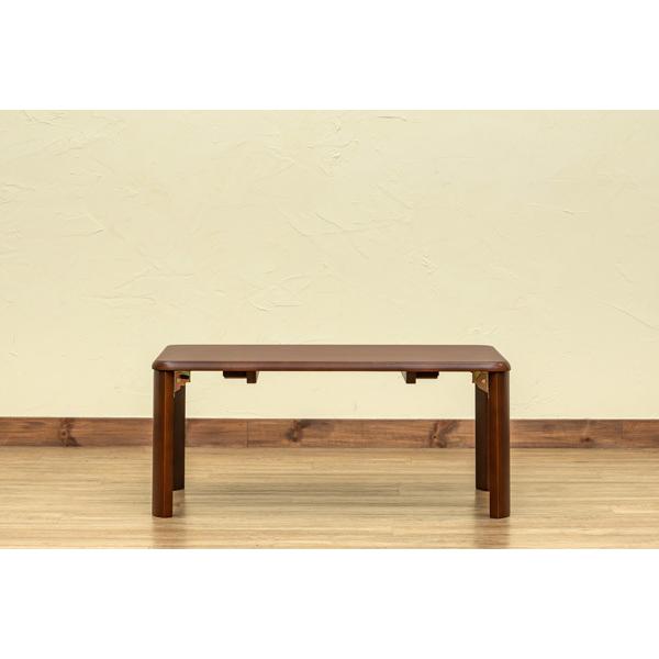 折りたたみウッディテーブル 継脚付 75×50 | サカベ | 03