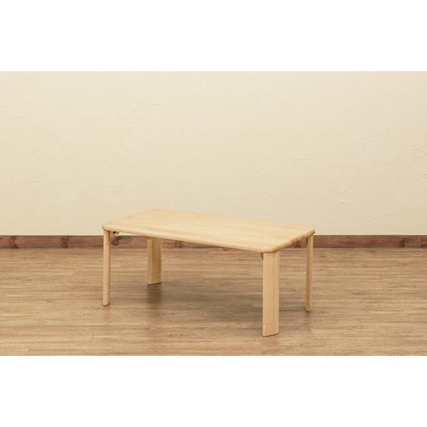 折りたたみウッディテーブル 継脚付 90×50 | サカベ | 02