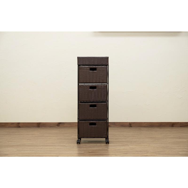 サカベ ラタン調 チェスト 4段 : Practica-LIFE - 通販 - Yahoo