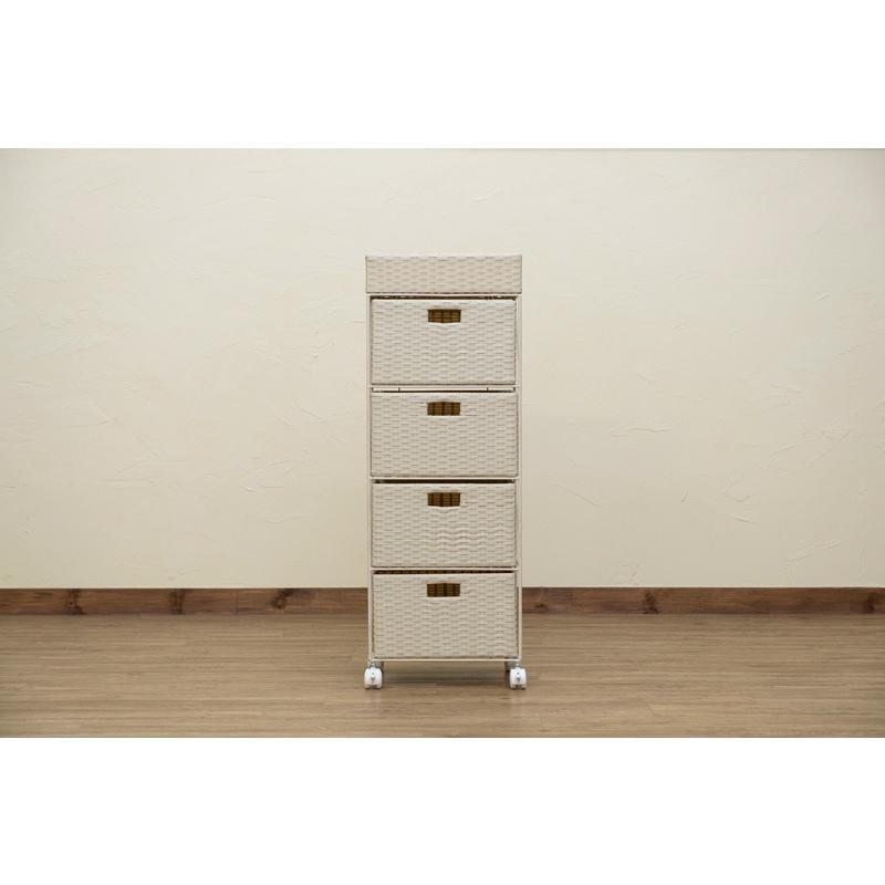 サカベ ラタン調 チェスト 4段 : Practica-LIFE - 通販 - Yahoo