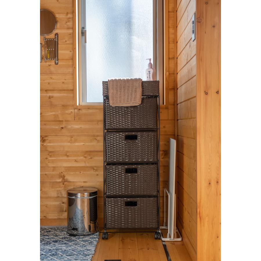 サカベ ラタン調 チェスト 4段 : Practica-LIFE - 通販 - Yahoo