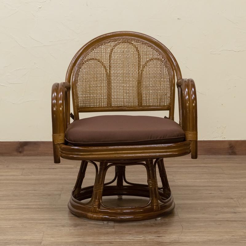 ラタン 回転座椅子 ミドルタイプ | サカベ | 01