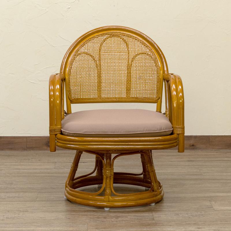 ラタン 回転座椅子 ミドルタイプ | サカベ | 02