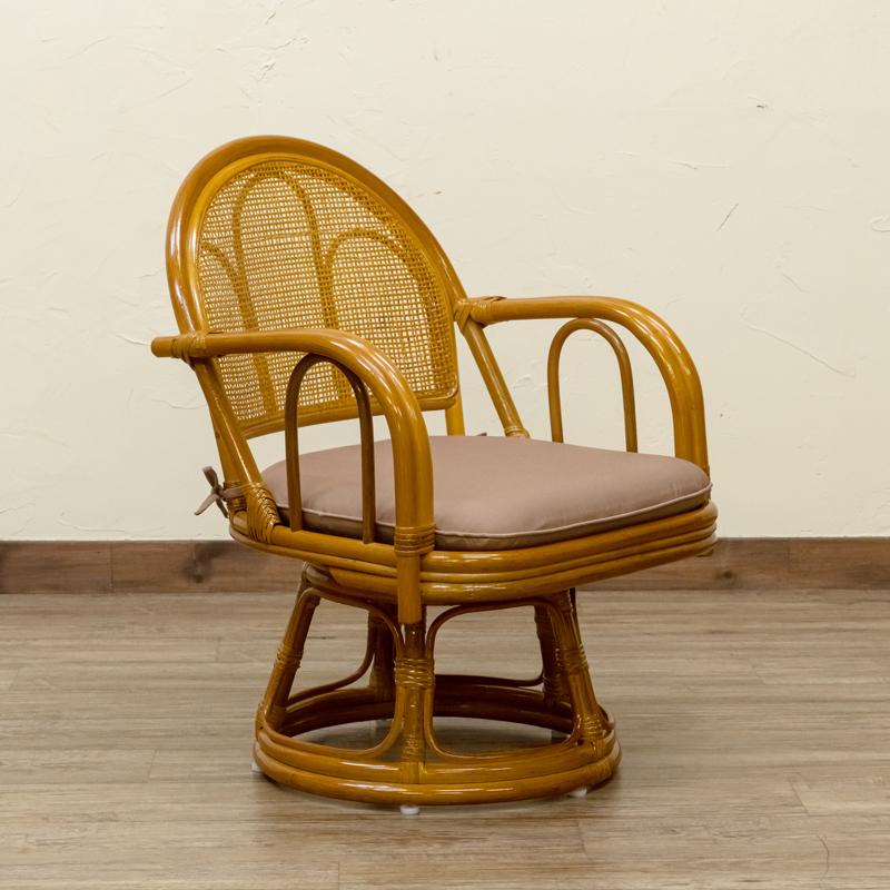 ラタン 回転座椅子 ミドルタイプ | サカベ | 05