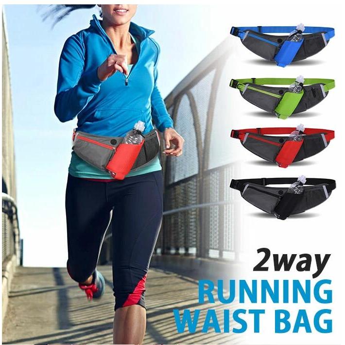 ランニングウエストポーチ 揺れない ペットボトル収納 大容量 2way | 