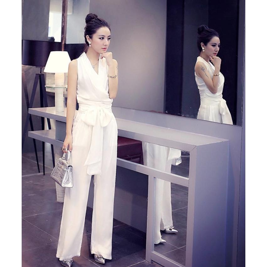 人気 オールインワン ワイドパンツ パーティードレス パンツドレス Vネック 袖なしドレス オールインワン レディース パンツスタイル オーバーオール Ao Is0079 Prairie East ヤフー店 通販 Yahoo ショッピング