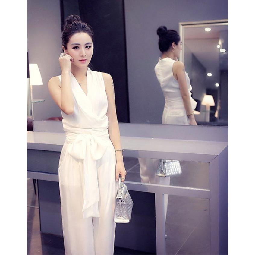 人気 オールインワン ワイドパンツ パーティードレス パンツドレス Vネック 袖なしドレス オールインワン レディース パンツスタイル オーバーオール Ao Is0079 Prairie East ヤフー店 通販 Yahoo ショッピング