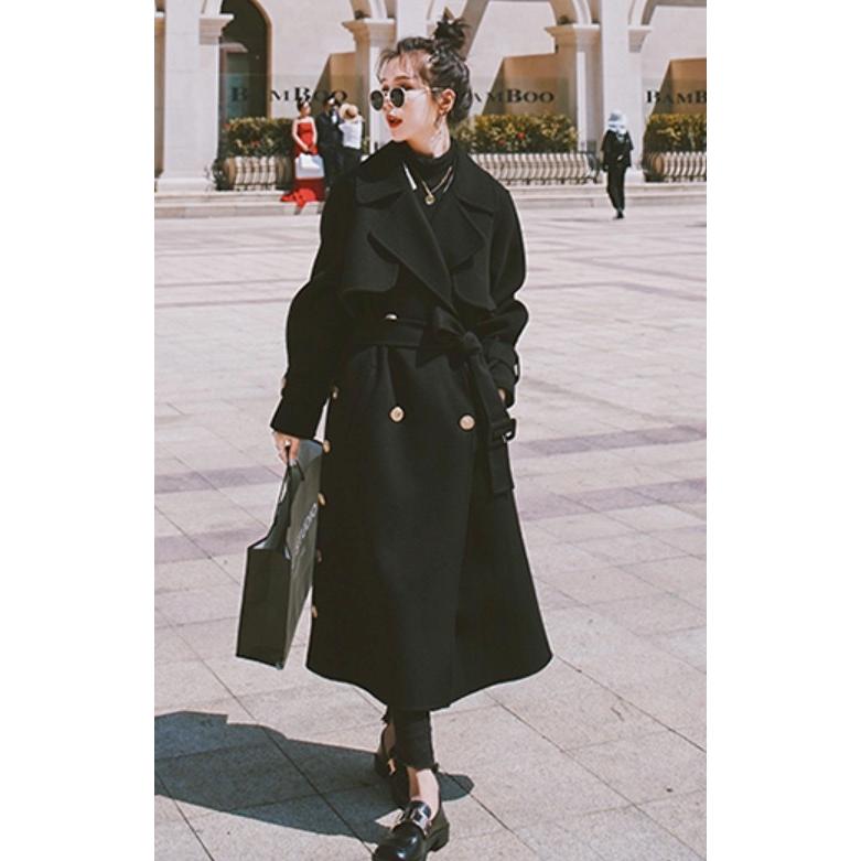 100 の保証 コート アウター レディース ファッション ロング丈コート トレンチコート ブラックボタン かっこいい 通勤 お出かけ 女子会 デート 秋 冬 受賞店舗 Www Gettygraphicsstudio Com