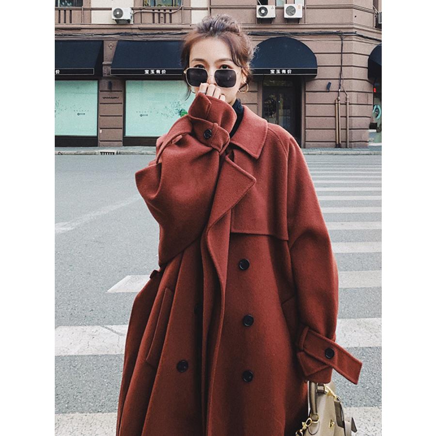 新しいコレクション 秋 ファッション レディース アウター 冬 秋 グリーン レッド 30代 代 Xl L M S 冬 トレンド 上品 シンプル 大人 ウール 防寒 Ol 通勤 通学 ウエストベルト ロング丈 チェスターコート コート アウター Www Prestigecenter Fr