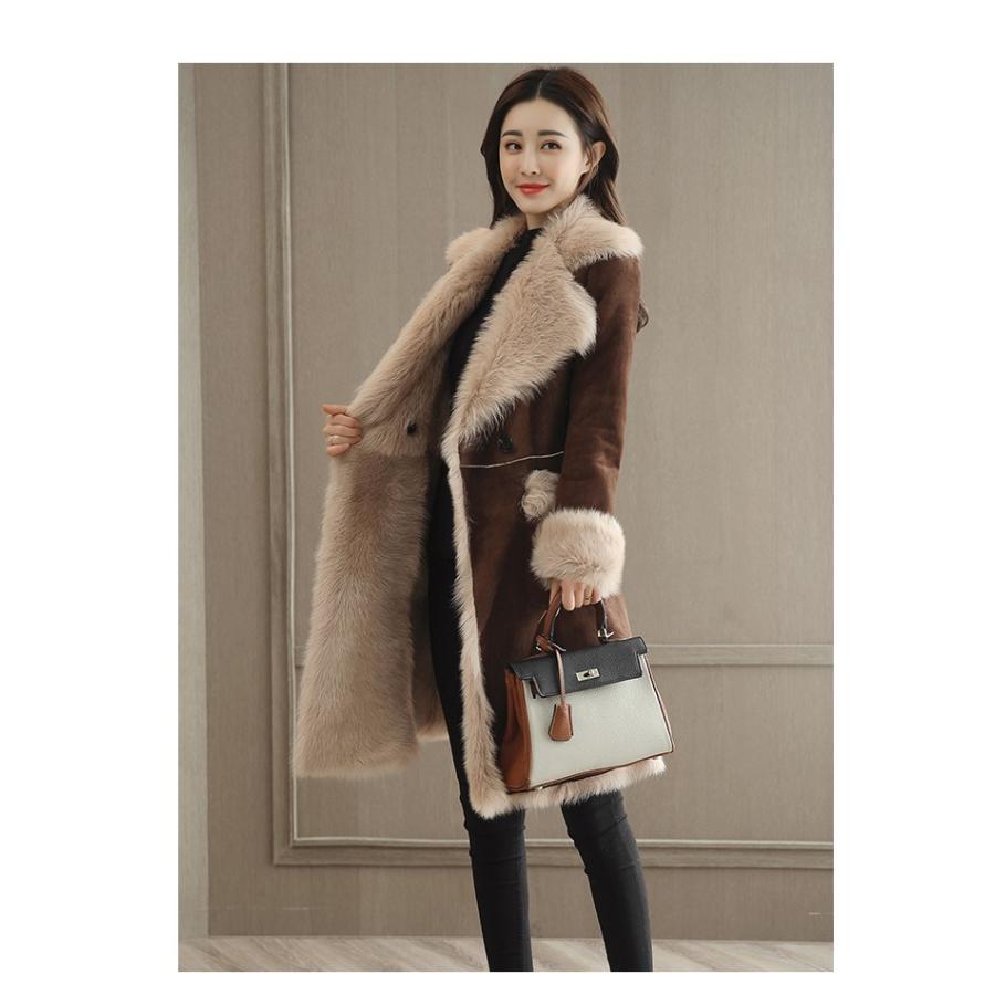 豪華 L M Xl おしゃれ トレンド シンプル 大人 デート 通勤 きれいめ 上品 フロントボタン コート フェイクファー アウター 冬 秋 ファッション レディース 冬 ブラウン 40代 30代 代 10代 コート アウター