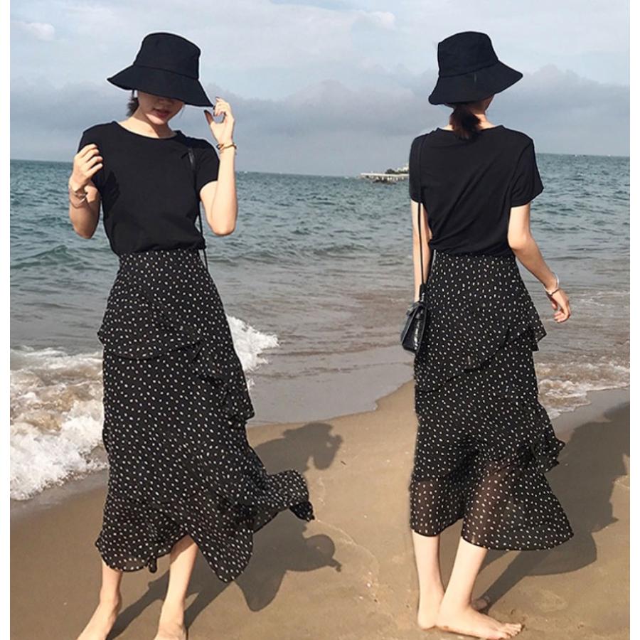 スカート レディース 通学 シアー ロング丈 ロング マキシ丈スカート フリル アシンメトリー 透け感 ボトムス パンツ 花柄 カジュアル フェミニン デート 通学 お出かけ 通勤 夏 女子会 East ヤフー店 Sk I0339 Prairie