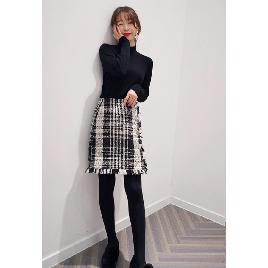 レディース ファッション 秋 冬 ツイード スカート ミニ丈 ブラック チェック かわいい フェミニン 通学 お出かけ 女子会 デート Sk T1410 Prairie East ヤフー店 通販 Yahoo ショッピング