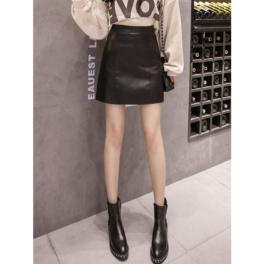 レディース ファッション 秋 冬 フェイクレザー スカート ミニ丈 通勤 Ol オフィス きれいめ 大人 シンプル トレンド おしゃれ Sk Y3973 Prairie East ヤフー店 通販 Yahoo ショッピング