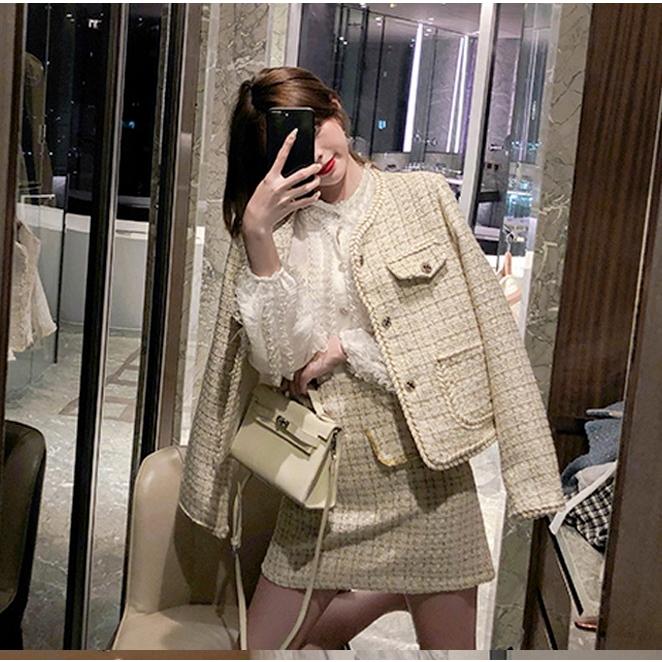 セットアップ レディース ファッション 秋 冬 春 ツイード スカート ママスーツ 長袖 ミニ丈 アプリコット シック フェミニン お出かけ 女子会 デート Tp T1719 Prairie East ヤフー店 通販 Yahoo ショッピング