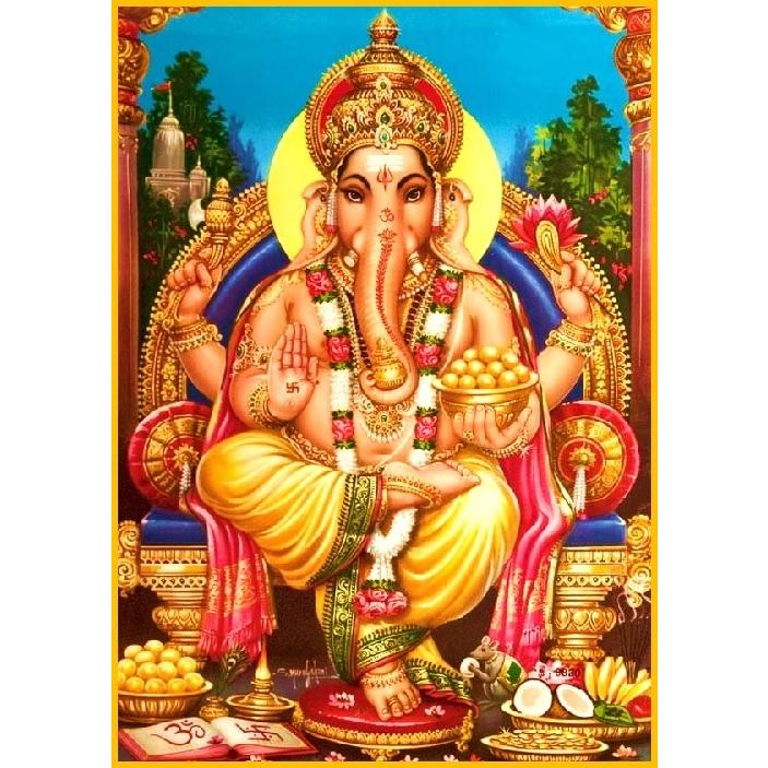 インドの神様 ガネーシャ神 お守りカード×1枚[007] India God【Ganesa 