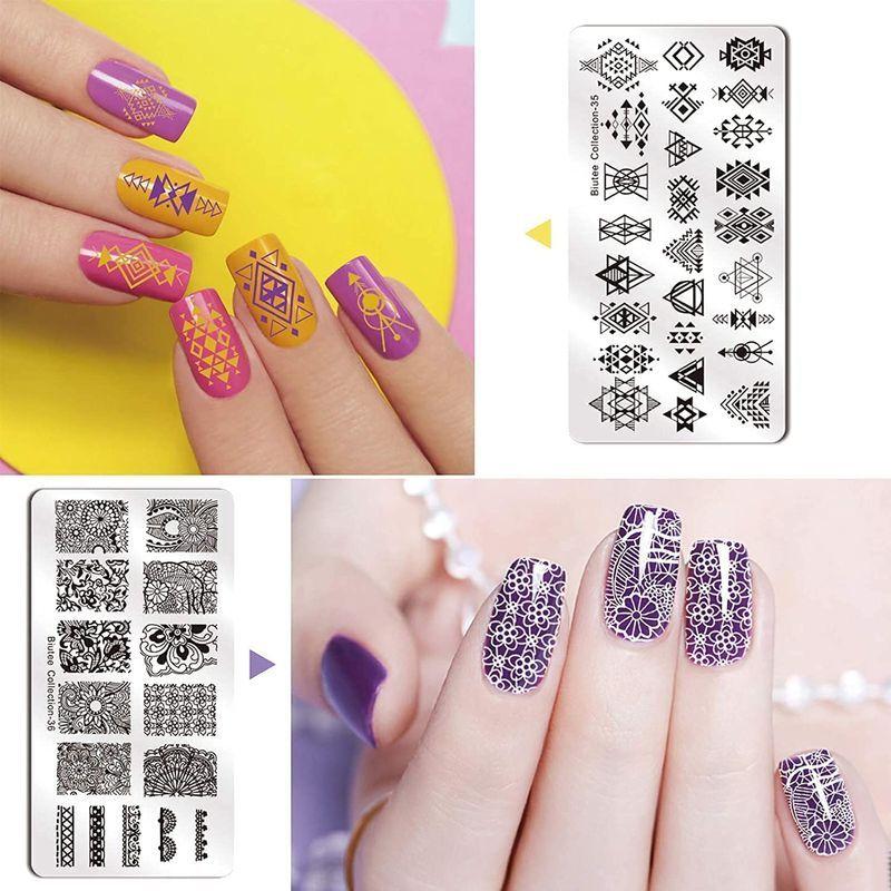 安価 ネイルアート Biutee ネイルプレート スタンプ ネイルプレート ネイルポリッシュ 10色 ネイルイメージプレートセット 10枚セット 2 スタンプ 2 Www Threeriversofs Com