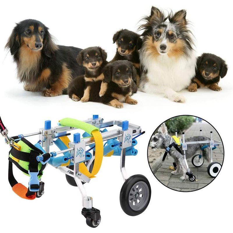 犬 車椅子 ペット車椅子 4輪 ペットウォークアシスタント リハビリ用歩行補助具 犬の歩行器 調節可能 アルミ製 耐久性 組立て簡単 車椅子 ペット車椅子 4輪 ペットウォークアシスタント リハビリ用歩行補助具 犬の歩行器 調節可能 アルミ製 耐久性 組立て簡単