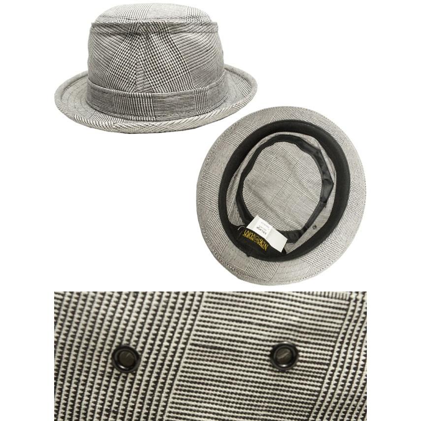 New York Hat ニューヨークハット ポークパイハット 3058 PLAID LINEN STINGY Grey メンズ レディース｜prast｜03