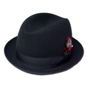 New York Hat（ニューヨークハット） 帽子 フェルトハット #5200 WOOL FELT BLUES HAT, Black｜prast